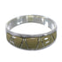 Southwest Sterling Silver Turquoise Inlay Ring Size 5-1/2 QX81263